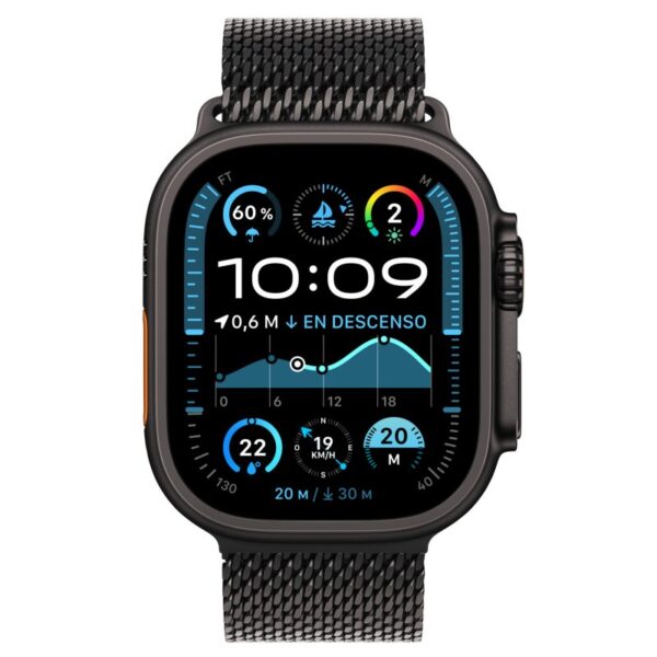 Apple Watch Ultra 2 GPS + Cellular 49mm Caja Negra Titanio con Correa Milanese Loop Titanio L Negra Reacondicionado