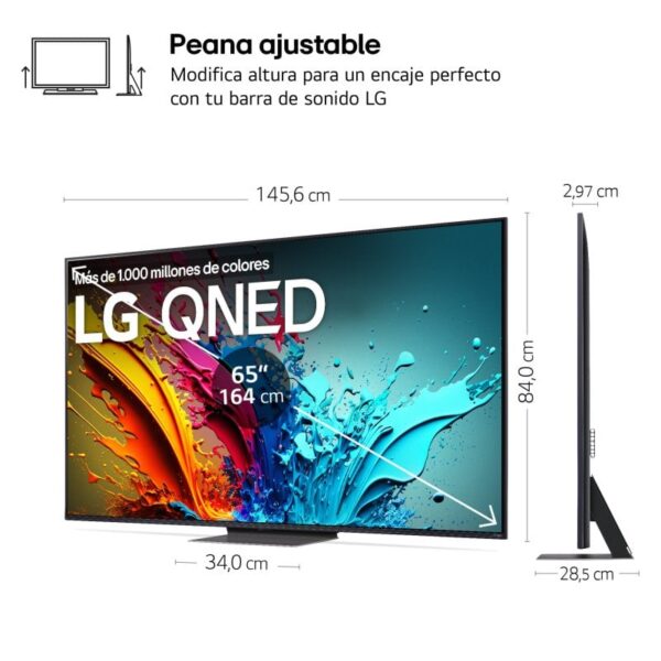 LG 65QNED86T6A 65" QNED UltraHD 4K HDR10 WebOS24 120Hz AI ThinQ Reacondicionado