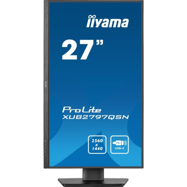 iiyama ProLite XUB2797QSN-B2 27" IPS QHD 100Hz USB-C DOCK Altavoces Altura Ajustable (5 Años Garantía)