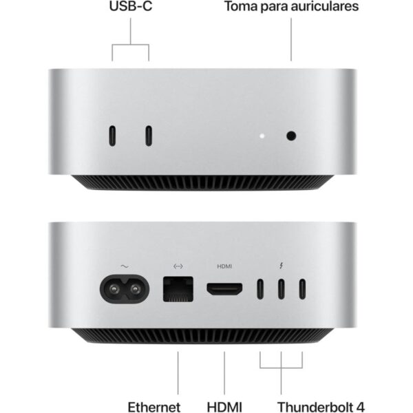 Apple Mac mini Apple M4 10 Núcleos/16GB/256GB SSD/GPU 10 Núcleos Reacondicionado
