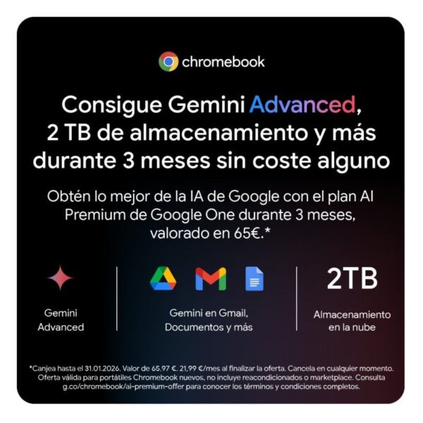 ASUS Chromebook CX1500CKA-NJ0445 Intel Celeron N4500/8GB/128GB eMMC/15.6" Reacondicionado