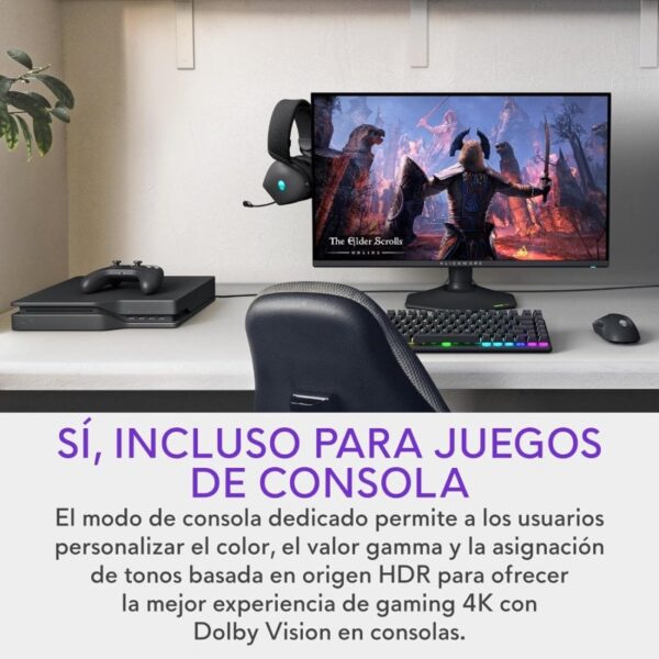 Dell Alienware AW2725QF 27" LED IPS UltraHD 4K 180Hz Altura Ajustable HDR 600 G-SYNC Compatible Reacondicionado