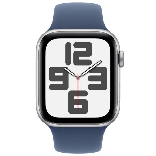 Apple Watch SE GPS 44mm Caja de Aluminio Plata con Correa Deportiva Azul Denim M/L Reacondicionado