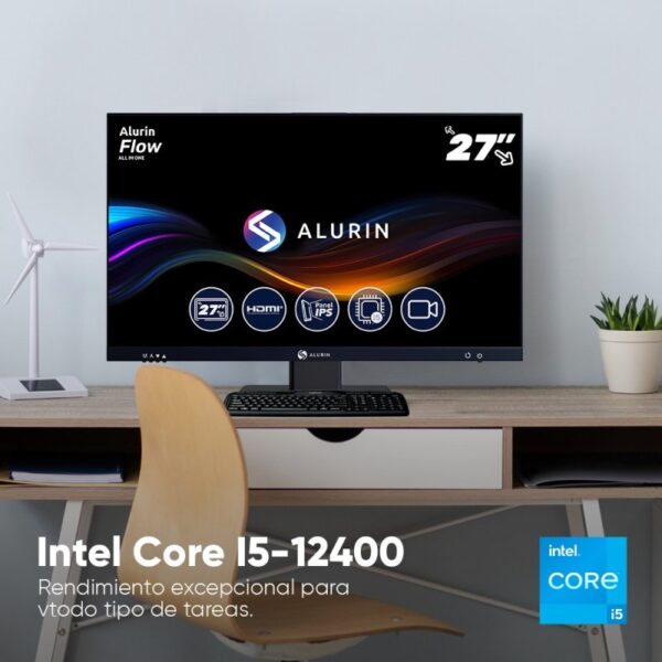 Alurin Flow All in One Intel Core i5-12400/16GB/500GB SSD/27" + Windows 11 Home Reacondicionado