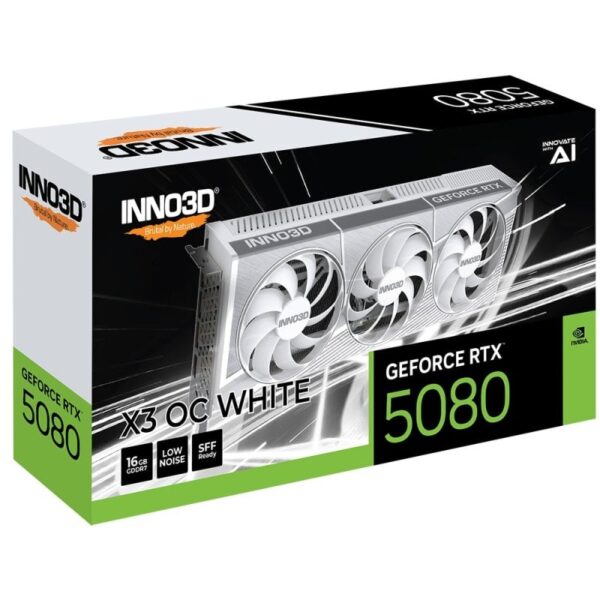 INNO3D GeForce RTX 5080 X3 OC 16GB GDDR7 Reflex 2 RTX AI DLSS4 Blanca Reacondicionado