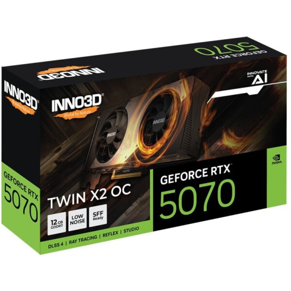 Inno3D GeForce RTX 5070 TWIN X2 OC 12GB GDDR7 Reflex 2 RTX AI DLSS4 Reacondicionado