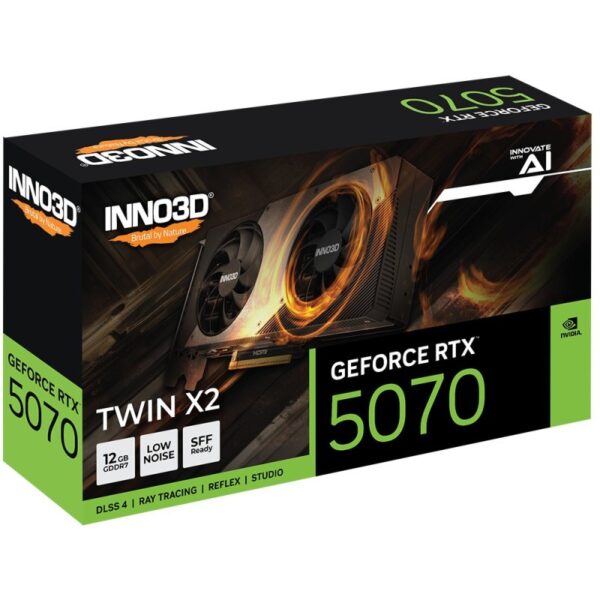 Inno3D GeForce RTX 5070 TWIN X2 12GB GDDR7 Reflex 2 RTX AI DLSS4 Reacondicionado