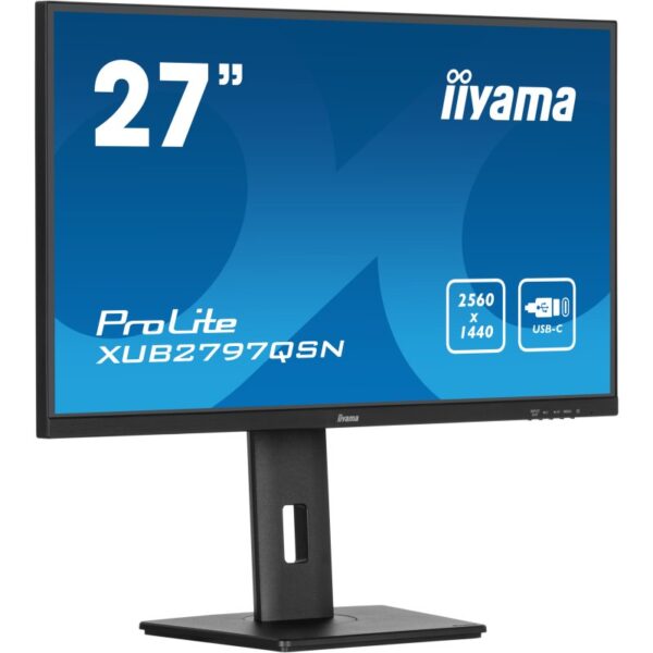 iiyama ProLite XUB2797QSN-B2 27" IPS QHD 100Hz USB-C DOCK Altavoces Altura Ajustable (5 Años Garantía)