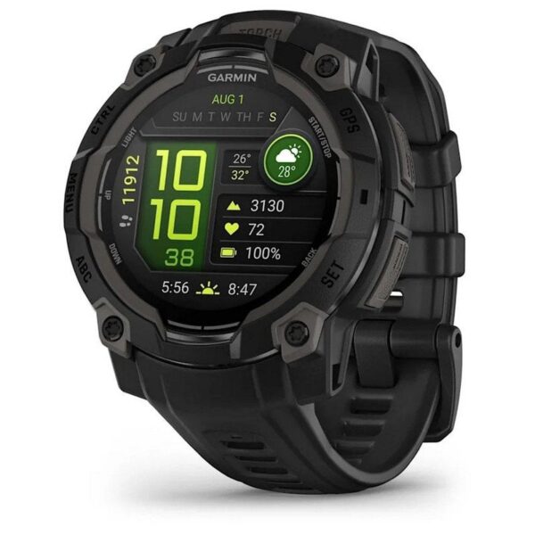 Garmin Instinct 3 45mm AMOLED Reloj Smartwatch Deportivo GPS 10ATM Negro con Correa Negra Reacondicionado