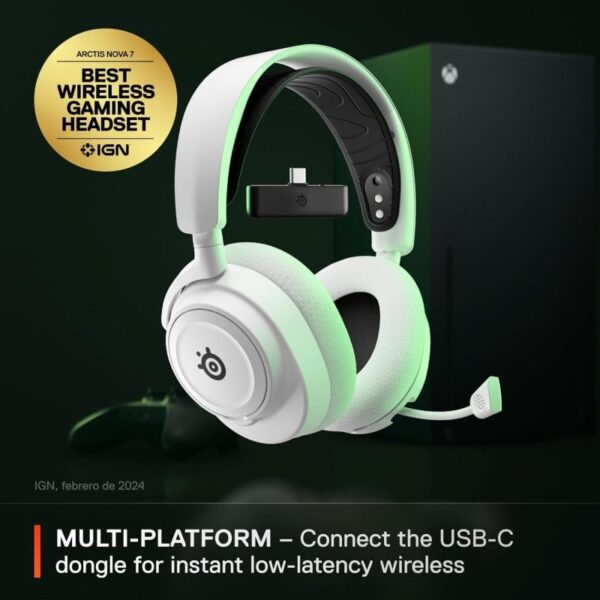 SteelSeries Arctis Nova 7X Auriculares Gaming Inalámbricos Bluetooth Blancos Reacondicionado