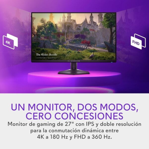 Dell Alienware AW2725QF 27" LED IPS UltraHD 4K 180Hz Altura Ajustable HDR 600 G-SYNC Compatible Reacondicionado