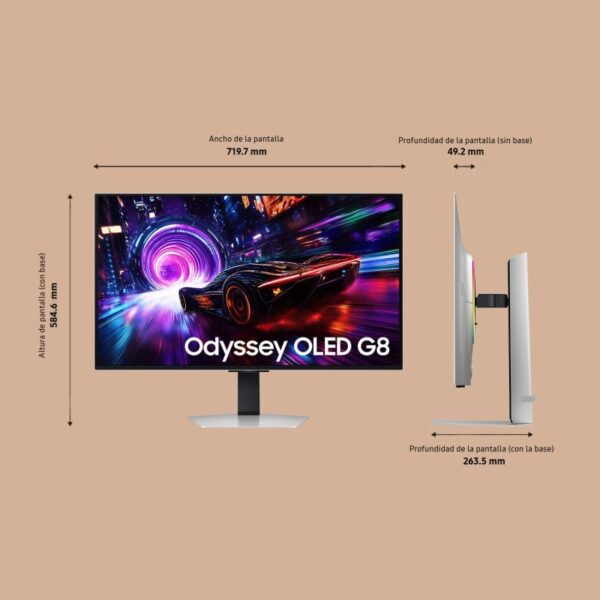 Samsung Odyssey OLED G8 LS32FG816SUXEN 32" QD-OLED UltraHD 4K 240Hz 0.03ms HDR400 FreeSync Premium Pro Reacondicionado