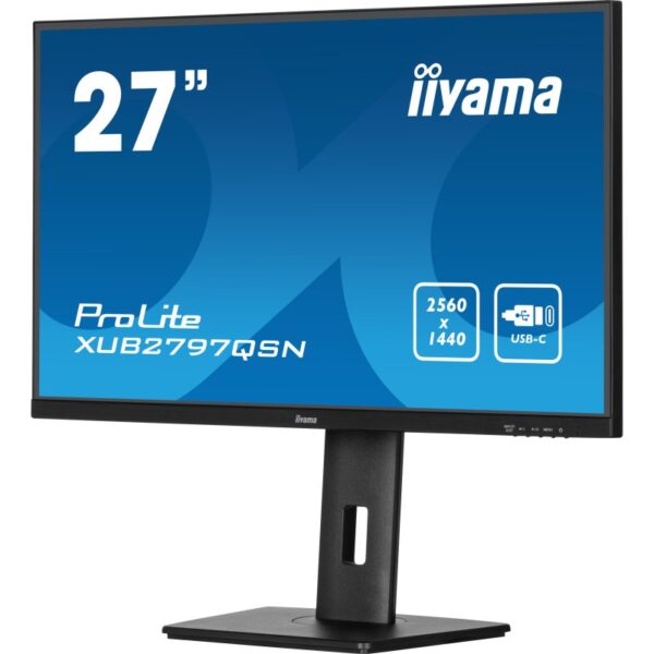 iiyama ProLite XUB2797QSN-B2 27" IPS QHD 100Hz USB-C DOCK Altavoces Altura Ajustable (5 Años Garantía)