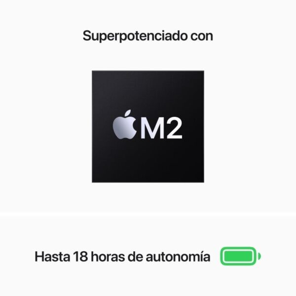 Apple MacBook Air Apple M2 8 Núcleos/16GB/256GB SSD/GPU 8 Núcleos/13.6" Gris Espacial Reacondicionado