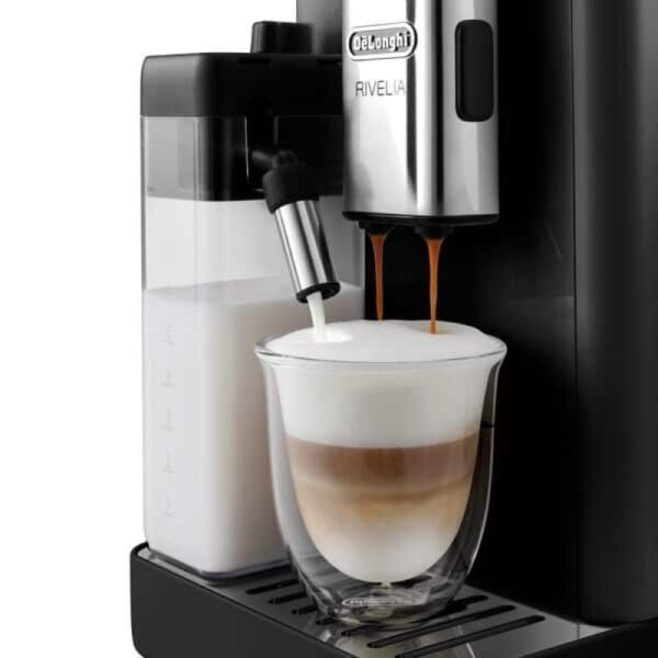 DeLonghi Rivelia Cafetera Superautomática con Depósito de Leche 19 Bares Negro Onyx Reacondicionado