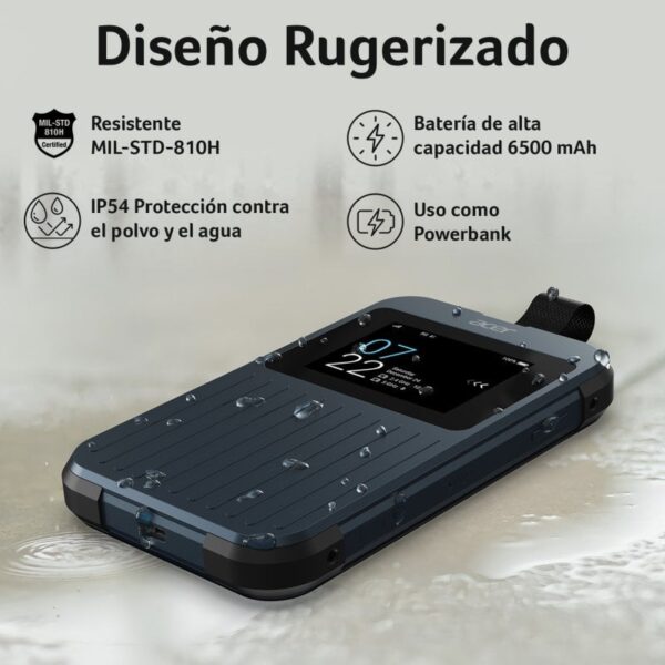 Acer Connect Enduro M3 Router 5G Mobile Hotspot, Router WiFi 6 Dual Band, 2.4" Táctil, NanoSim Reacondicionado
