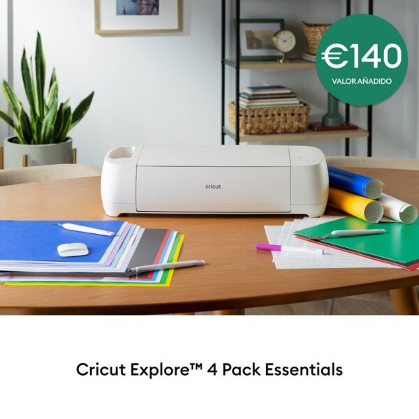 Cricut Explore 4 Máquina de Corte Inteligente + Pack Esencial Reacondicionado