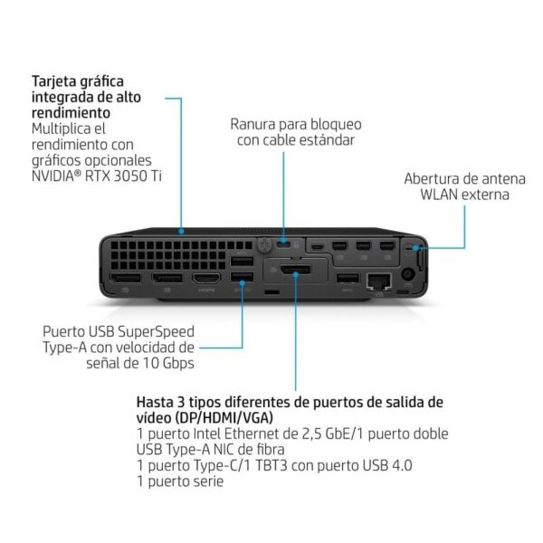 HP Elite Mini 800 G9 Intel Core i7-13700/16GB/512GB SSD Reacondicionado