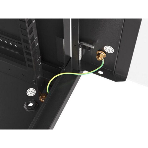 Armario Rack Lanberg WF01-6427-10B 27U Wallmount 19" 60kg Acero Negro Vidrio Templado IP20