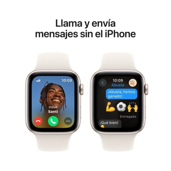 Apple Watch SE GPS + Cellular 44mm Caja de Aluminio con Correa Deportiva Blanco Estrella S/M Reacondicionado