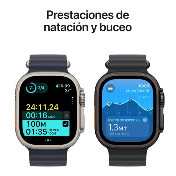 Apple Watch Ultra 2 GPS + Cellular 49mm Caja Negra Titanio con Correa Milanese Loop Titanio L Negra Reacondicionado