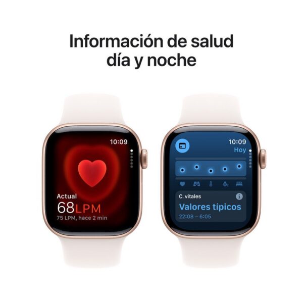 Apple Watch Series 10 GPS 42mm Caja Aluminio Oro Rosa con Correa Deportiva Rosa Rubor M/L Reacondicionado