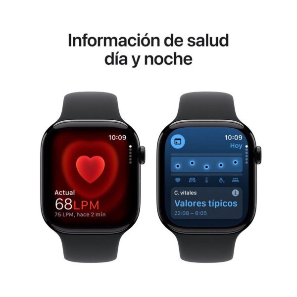 Apple Watch Series 10 GPS + Cellular 46mm Caja Aluminio Negro Azabache y Correa Deportiva Negra S/M Reacondicionado