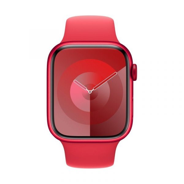Apple Watch Series 9 GPS + Cellular 41mm Caja Acero Inoxidable Plata con Correa Deportiva Rojo Reacondicionado