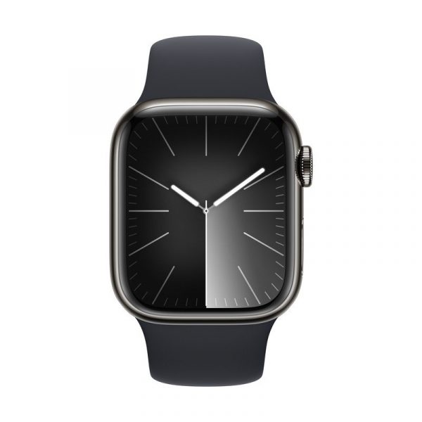 Apple Watch Series 9 GPS + Cellular 41mm Grafito Caja de Acero Inoxidable con Correa Deportiva Medianoche S/M Reacondici