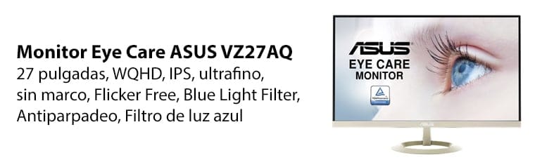 Asus vz27aq monitor con Eye Care